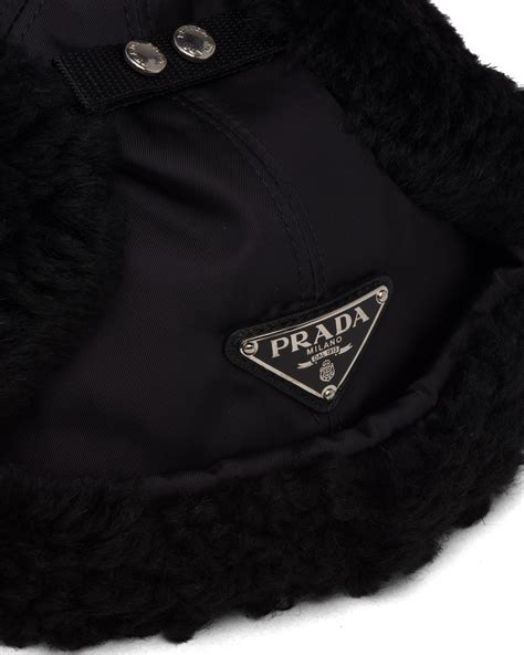 prada furry hat|Prada.